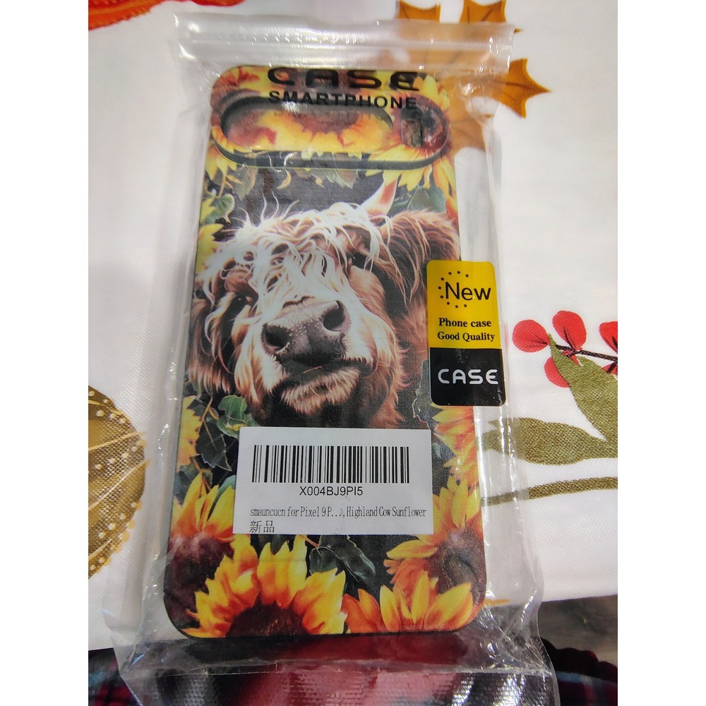 Highland Cow Sunflower Phone Case for Google Pixel 9 Pro Protective Cover